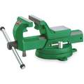 Heavy Duty Combination Vise, 4-1/2" Jaw Width, 6" Max. Opening, 3" Throat Depth