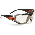 Elvex Foam lined safety eyewear: Wraparound Frame, Full-Frame, Black, Black, M Eyewear Size, Unisex