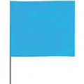 Fluorescent Blue Marking Flag, 4" Flag Height, Solid Pattern, Blank