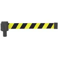 Banner Stakes PLUS Barrier System Retractable Belt Head: Yellow with Black Stripes