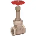 Milwaukee Valve Class 125 FNPT Gate Valve, Inlet to Outlet Length: 2-13/16", Pipe Size: 1-1/2", Max. Fluid Temp.: 40