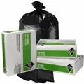 Tough Guy Recycled Material Trash Bag, 40 to 45 gal., LLDPE, Coreless Roll, Black, PK 32