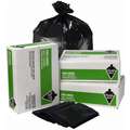 Tough Guy Recycled Material Trash Bag, 40 to 45 gal., LLDPE, Coreless Roll, Black, PK 20
