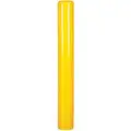 52" High Density Polyethylene, Smooth Bollard Cover for 4-1/2" dia. Post; Yellow