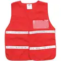 Legend Insert Hook-and-Loop Safety Vest, Unrated, Red, Universal