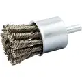Norton 1" Knot Wire End Brush, 1/4" Shank, Knot Wire End Brush, 0.020" Wire Dia., 1" Trim Length, 66252839119