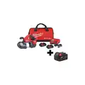 Milwaukee Band Saw Kit: 35 3/8 in Blade Lg, 3 1/4 in x 3 1/4 in, 0 to 540, Brushless Motor, 18V DC