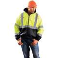 Occunomix Jacket, ANSI Class 3, 100% Polyester, Yellow, Zipper, Men's, XL Size
