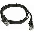 Voice and Data Patch Cord: Flexboot, Flexboot, 5e, RJ45, RJ45, 3 ft Lg - Patch Cord, Black