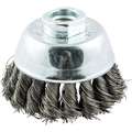 Norton 2-3/4" Knot Wire Cup Brush, 0.014" Wire Dia., 7/8" Trim Length, 66252838870