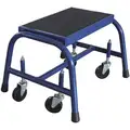 Steel Rolling Platform with 300 lb. Load Capacity and Rubber Mat Step Treads
