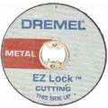 Dremel Cut-off Wheel: 1 1/2 in Wheel Dia, 1/32 in Wheel Thick, Reinforced Fiberglass, EZ Lock, 5 PK