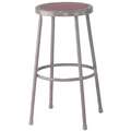 National Public Seating Round Stool with 30" Seat Height Range and 300 lb. Weight Capacity, Gray