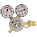 Acetylene, Gas Regulator, CGA-510, Single Stage, Brass, 15 psi