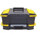 Stanley Plastic Portable Tool Box, 9-19/32"H x 19-29/32"W x 12-5/16"D, 2685 cu.", Black