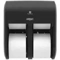 Georgia-Pacific Toilet Paper Dispenser, Compact, Black, Coreless, (4) Rolls Dispenser Capacity, Plastic