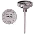 Tel-Tru GT500R-0914 Bimetal Dial Thermometer; 5 in. Dial, 0 deg. F to 250 deg. F, 9 in. Stem Length