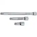 2-1/2", 5", 10" Socket Extension Set with 1/2" Drive Size and Chrome Finish