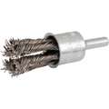 Norton 3/4" Knot Wire End Brush, 1/4" Shank, Knot Wire End Brush, 0.020" Wire Dia., 1" Trim Length, 66252839116