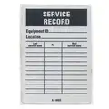 Service Record Label, Aluminum, Height: 4-1/4" x Width: 3", 25 PK