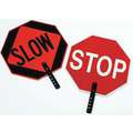 Cortina 18" Stop/Slow Paddle Sign Non Reflective 9" Polygrip Handle