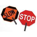 18" Stop/Slow Paddle Sign Engineer Grade 9" Polygrip Handle