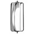 K Source Replacement West Coast Mirror Head; for Either Vehicle Side, 7 x 16" Mirror Head Size, Silver