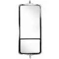 K Source West Coast Mirror; for Either Vehicle Side, 7 x 16" Mirror Head Size, Silver
