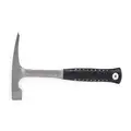 Westward Bricklayer Hammer: 11 in Overall L, Steel Handle, Perpendicular, 1 in Face Dia, 4 in Blade Lg