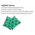 Brady Spc Absorbents Absorbent Pillow: 18 in x 18 in, 28 gal/pk/1.75 gal/pillow, Case, Green, 16 PK