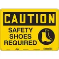 Condor Safety Sign: Polyethylene, Mounting Holes Sign Mounting, 10 in x 14 in Nominal Sign Size, Caution
