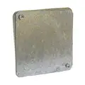 Raco Galvanized Steel Electrical Box Cover, Box Type: Square, Number of Gangs: 1, 4" Width, 4" Length