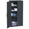 Iceberg Storage Cabinet: OfficeWorks Series, 66 in H, 33 in W, 18 in Dp, Black