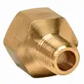 Reducing Adapter: Brass, 3/4 in x 1/2 in Fitting Pipe Size, Female NPT x Male NPT