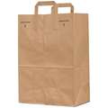Grocery Bag, Handle Type Folded Paper, Kraft, Width 12", Depth 7", Height 14", PK 300