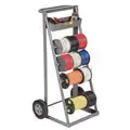 24"W x 45"H Gray Wire Reel Caddy, 300 lb. Load Capacity