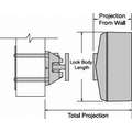 Tri Volt Electromagnetic Door Holder: Sprayed Aluminum, 0.2A @ 120 VAC/0.2A @ 24 VAC/DC