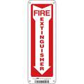 Fire Equipment, No Header, Aluminum, 12" x 4", With Mounting Holes, Not Retroreflective