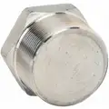 304 Stainless Steel Hex Head Plug, MNPT, 1/4" Pipe Size - Pipe Fitting