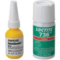 Loctite Acrylic Adhesive: AA 312, Activator Cured, 10 mL, Bottle, Clear, Thin Liquid