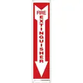 Fire Equipment, No Header, Plastic, 18" x 4", With Mounting Holes, Not Retroreflective