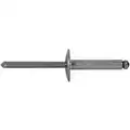 Imperial Button Head Rivet 1/4" Diameter, Steel Body/Steel Mandrel, Grip Range 0.375-0.5", 100 PK