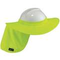 Visor with Neck Shade, Yellow, For Use With Front Brim Hard Hats