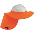 Visor with Neck Shade, Orange, For Use With Front Brim Hard Hats