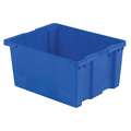 Stack and Nest Container, Blue, 15-1/8" H x 30-1/8" L x 24" W, 1 EA