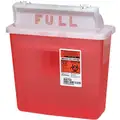 Sharps Container, Counter Balance Lid Type, 112 Height, 10-3/4" Length, 4-3/4" Width, Plastic