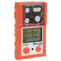 Ventis Mx4 Multi-Gas Detector: LEL,H2S,SO2,O2, H2S/LEL/O2/SO2, Orange, Adj, Audible/Vibrating/Visual