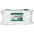 HCS Unscented Fragrance Baby Wipes, 6-5/8" x 7-7/8", 80 Wipes per Container, 12 PK