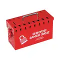 Group Lockout Box,Red,10 In. W