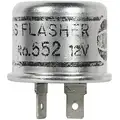 2-Prong Thermal Flasher, 12.8 A, 12 V, Silver